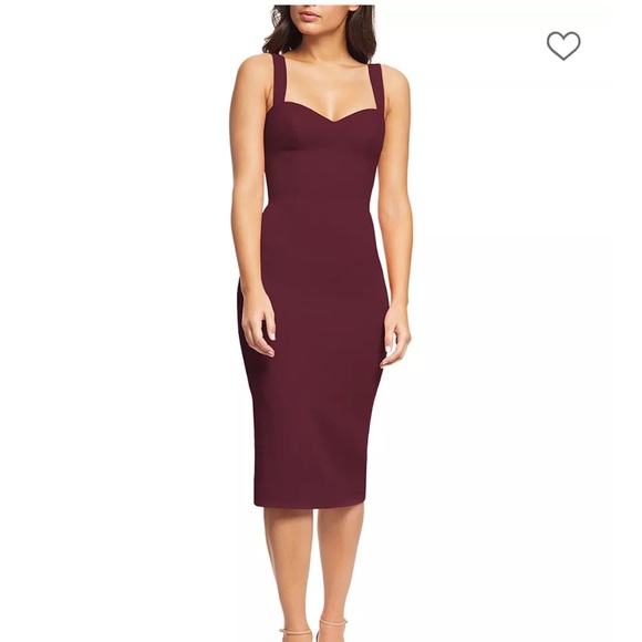 Dress the Population Dresses & Skirts - Dress the Population Burgundy‎ Midi Dress Size 4